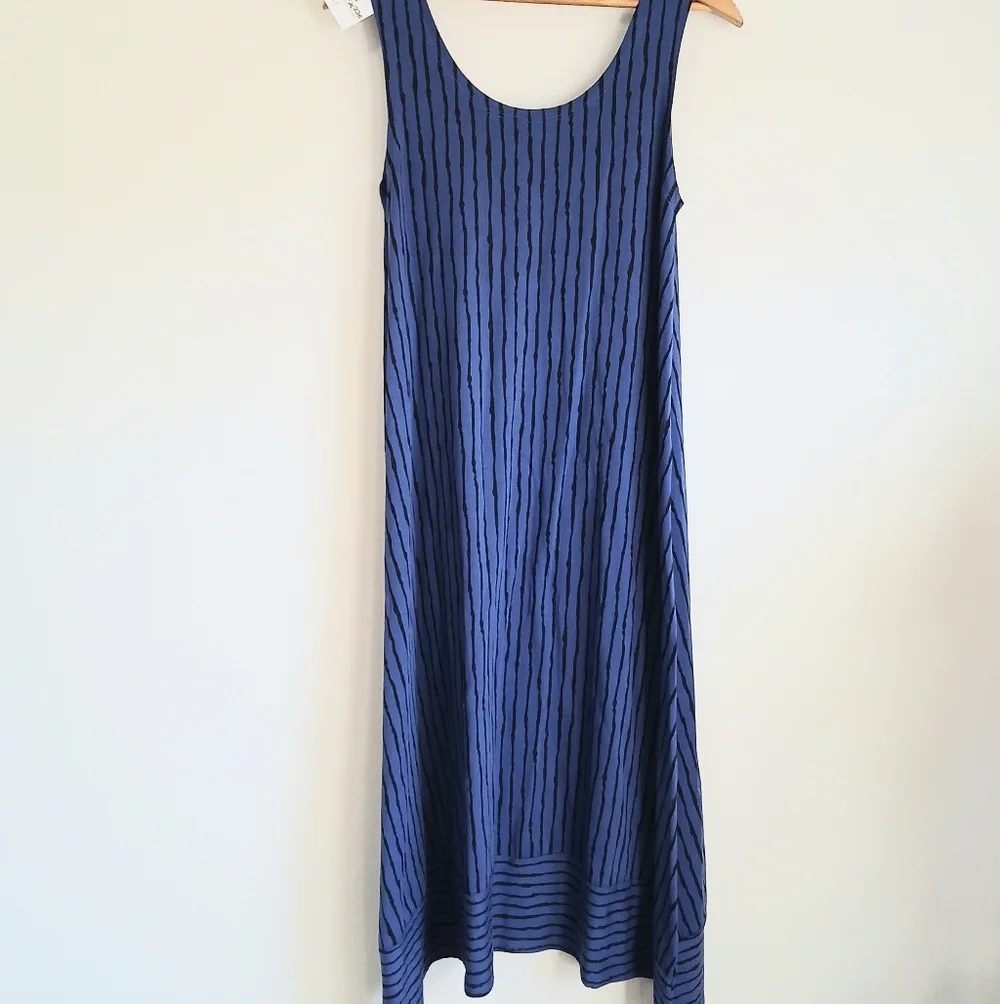 NWT- M x MATTHILDUR -Icelandic-Handmade -Blue and Black -Sleeveless-dress-Size M - Picture 13 of 13